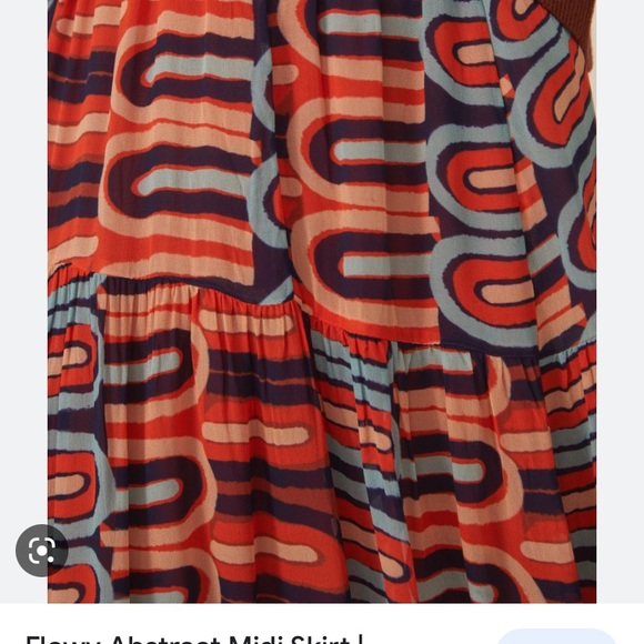 Anthropologie flowy abstract skirt xl new with tags - Picture 2 of 6